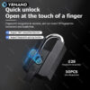 e4f6b6cd8b6862a9 IP67 TTLock Bluetooth APP Smart Padlock Fingerprint Lock Keyless Mini Bag with Aleax Google Home Electronic Door Lock