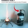 e4fb243dbe6c6c80 Hotop 2 Pieces Camping Stove Adapter 1 Lb Propane Small Tank Input EN417 Lindal Valve Output Outdoor Cylinder LPG Canister Adapter