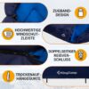 e507f90c7688282c KingCamp Oasis Schlafsack, 3 Jahreszeiten, warm, bequem, leicht, tragbar, mit Kapuze, für drinnen und draußen, Camping, Wandern