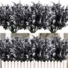 e50f613e814a0d63 RECUTMS 12 Bundles Outdoor Artificial Flowers UV Resistant Fake Boxwood Plants, Faux Greenery for Indoor Outside Hanging Plants Garden Porch Window Box Home Wedding Farmhouse Décor(Yellow)