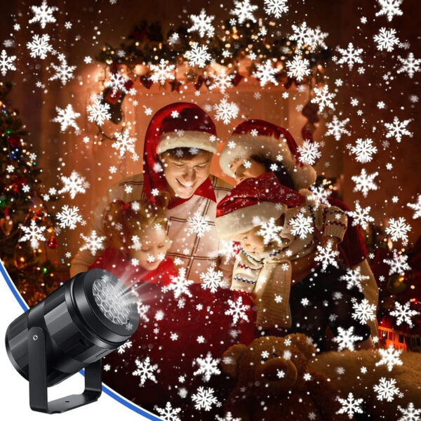 e5160afb40842750 LED USB Snowflake Projector Holiday Lights Christmas Projection Outdoor Lamp Snow Spotlight for New Year Party