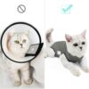 e5185a003bcafe7a Cat Recovery Suit for Male and Female Surgical Post Surgery Soft Cone Onesie Shirt Clothes Neuter Licking Protective Diapers Outfit Cover Kitten Spay Collar(M, Grey)