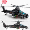 SEMBO 732PCS Military Helicopter Z-10 Model Building Blocks City SWAT Armed Aircraft Gunship Bricks Toys For Boys Birthday Gifts