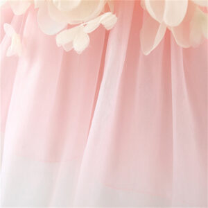 e5296c5b9e1970c7 Summer Sweet Baby Girl Party Evening Dresses Wedding Flower Petal Mesh Birthday Princess Kids Costumes 0 To 3 Years Old Toddler