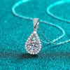 Smyoue 100% Real Moissanite Necklace Women Vvs Round Cut Diamond Pendant for Girlfriend Jewelry S Sterling Sier Gra
