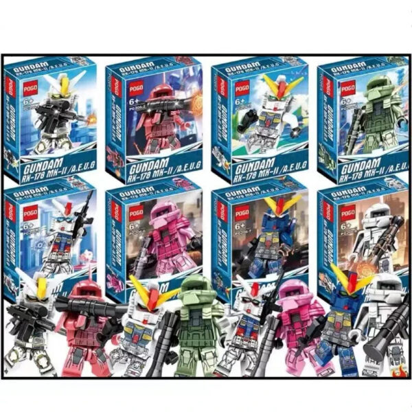 GUNDAM Animation Game Peripheral Toys Building Blocks Assembling toy Small Doll Zaku RX-78 Anime Action Figure Model Collection