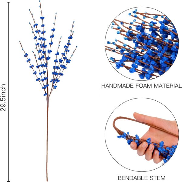 e54f4d9b470beaa6 Sggvecsy 10 Pcs 29.5’’ Long Artificial Jasmine Flowers Tall Fake Flower Bouquet Faux Jasmine Plants Dry Branches for Wedding Home Party Office Hotel Restaurant Kitchen Decoration(Blue)