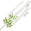 U'Artlines 24 Pack (Total 86.4 Feet) Artificial Fake Wisteria Vine Rattan Hanging Garland Silk Flowers String Home Party Wedding Decor (24, White)