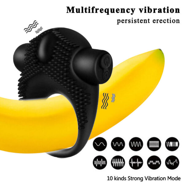 10 Speeds Vibrator sex toys for men Couples Rechargeable Delayed Ejaculation Rings Ring Spike Clitoris Stimulation