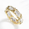 Infinity Eternity 14K Gold Lab Diamond Ring Sterling Sier Engagement Wedding Rings For Women Men Party Finger Band Gift