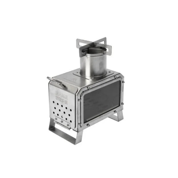 e55be9b50e14ccef MOUNTAINHIKER Portable Firewood Square Stove Stainless Steel Outdoor Fire Heater Stove Picnic Hiking Camping Wood Burner Stove
