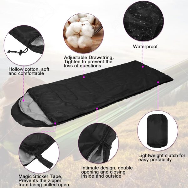 e5645c7de064a766 Macarrie 4 Pcs 0 Degree Camping Sleeping Bags Bulk for Adults 4 Season Warm Cold Weather Sleeping Bags with Compression Sack Lightweight Portable Waterproof for Backpacking Hiking Outdoor