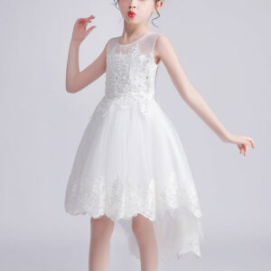 e56b13857fd8d8ea Kids Dress For 4-12 Girls Costumes Wedding Party Tailing Evening Elegant Princess Sleeveless Children’s Dresses 1293