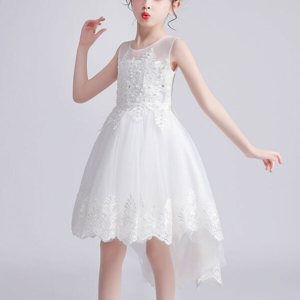 Kids Dress For 4-12 Girls Costumes Wedding Party Tailing Evening Elegant Princess Sleeveless Children’s Dresses 1293