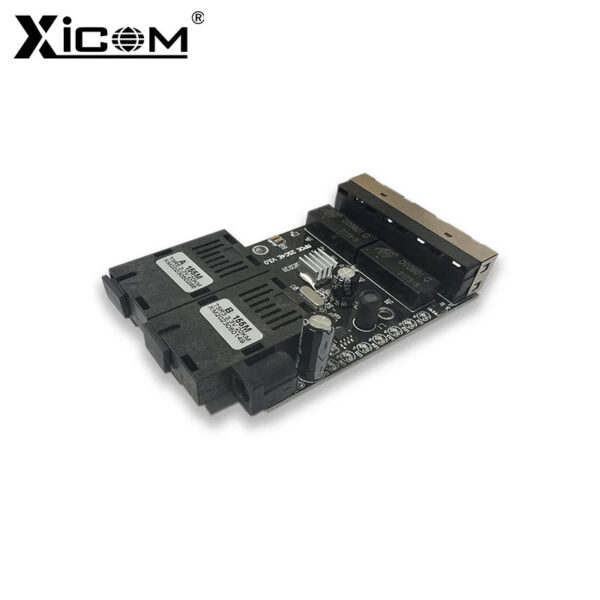 10/100M Fast Ethernet Switch Fiber Reverse POE Singlemode 2 SC Fiber Port 4 RJ45 Optical Media Converter PCBA placa metro Board