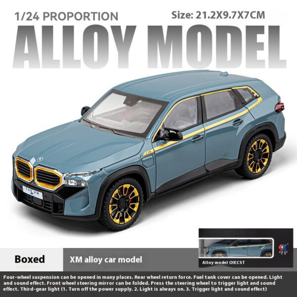 1:24 Scale XM Alloy Car Toy Model with Sound Light Effects Wind-Up nism Ideal for Kids Collectors - Fun & Durable