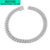 e592e39df411391d HOYON Lab Moissanite Cuban Chain Men's Necklace S Sier Color Jewelry Hip Hop Rock CZ Diamond Neck Collares
