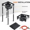 BACOENG Hockerkocher Gas 10KW, Campingkocher Inklusive 1.5 m Schlauch und 50 mbar Druckregler