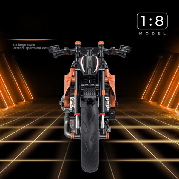 e5cb9e2e68893c0f 1:8 Motorbike Model Building Blocks Sets Racing Moto Bricks Toys Kids Boys Children Birthday Gifts Adult MOC Technical 579Pcs