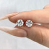 e5d89de73e4c6040 DW 0.5ct-2ct D Color Certified Moissanite Stud Earrings Lab Created Diamond 925 Sterling Silver Gold Plated Wedding Jewelry
