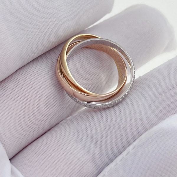 e5ed656776e51c6d Sterling Sier High Quality Exquisite Diamond Tricolor 3-in-1 Ring for Women Fashion Classic Jewelry Party Gift