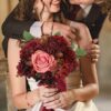 e5ee4853fab06b06 Floweroyal Artificial Flowers Combo Dusty Blue Flowers Mix Silk Flowers Dahlia Roses with Stems for DIY Wedding Bridal Bouquets, Baby Shower, Floral Arrangement, Table Centerpieces, Home Decorations.