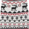 e5f030729b74f71c White Embroidery Snowflake Ugly Vintage Knit Reindeer Holiday Festive Christmas Dog Sweater Dress for Puppy,X-Small (XS) Size Back Length 9"