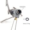 Hamans BRS BRS-3000T Ultraleichter Titan Campingkocher für Rucksacktouren (25 g) mit 1 zusätzlichen O-Ring