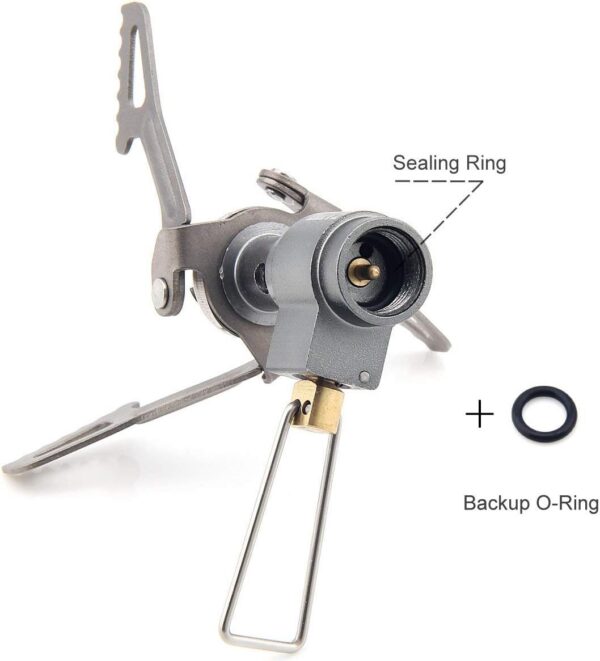 Hamans BRS BRS-3000T Ultraleichter Titan Campingkocher für Rucksacktouren (25 g) mit 1 zusätzlichen O-Ring