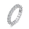 OEVAS 2.2 Carat 3MM Moissanite Full Circle Row Ring Sterling Sier Pass Diamond Test For Women Wedding Fine Jewelry