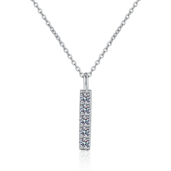 Smyoue D Color 5 Gems Full Moissanite Necklace for Women Man Sparkling Lab Created Diamond Pendant S Sterling Sier GRA