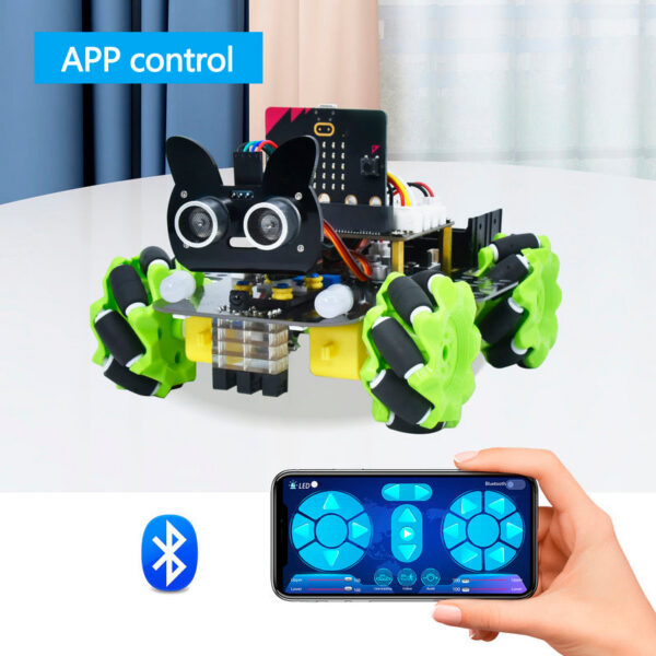 Keyestudio Micro bit 4WD Mecanum Board Robot V2.0 With Python Language Programming System For Microbit Smart Car Kit