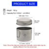 Widesea Camping Portable Mug Titanium Cooking 1100ML Pot Pan Folding Handles Hiking Outdoor Ultralight Tableware Cookware