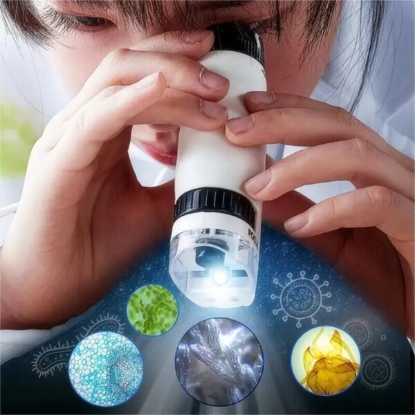 e651432d7f732db9 Handheld Microscope Kit Lab LED Light 60X to 120X Home School Biological Science Educational Toys For Children Birthday Gift