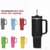 e652301e00b590d4 Camelia Pink Gradient Parade Black Chroma With 1:1 H2.0 40oz Stainless Steel Tumblers Cups with Silicone handle Lid Straw Travel Car mugs Water Bottles US STOCK
