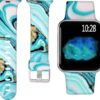 Laffav Compatible with Apple Watch Band 41mm 40mm 38mm iWatch Series 9 & Ultra 2 & SE & Ultra & Series 8/7/6/5/4/3/2/1 for Women Men, Colorful Jellyfish, M/L