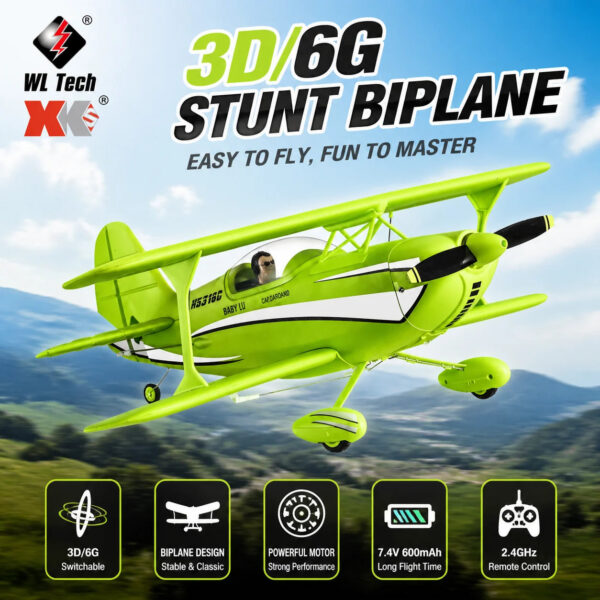 e65ca3d6883c25bb New WLtoys Remote-Controlled Aircraft Brushless Motor 3D/6G with Gyroscope Dual Wings Four Channel Airplane Boy Toy Gift