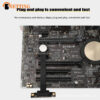 PCIE X1 Dual 90 Degree Right Angle Extension Cable PCI Express 1x Riser Card Ribbon Extender