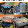 SKOK 200,000 BTUs High Pressure Single Burner Propane Camping Stove - Portable Outdoor Stove for Outdoor Cooking, Backyard, Picnic