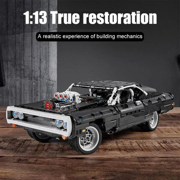 e68905eaf6c79467 1077PCS Technical Dodge Charger Racing Car Building Blocks Model Assemble Bricks Fast and Furious Toy For Kid Boy Adults Gifts