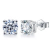 e68b1fc5a1fbfa31 DW D Color Brilliant Round Cut Lab Moissanite Diamond Stud Earrings for Women 925 Sterling Silver Gold Plated Wedding Jewelry