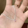 New Sterling Sier Sparkling Sky Star Necklace for Women Pink Diamond Pendant Collar Chain Neckchain Jewelry