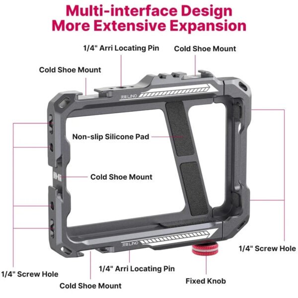 e6992a077f7fd93d Ulanzi Lino Smartphone Cage for iPhone 16 15 14 13 12 X XR XS Max Mini/Pro/Pro Max Smartphone Handle Grip Phone Vlog Video