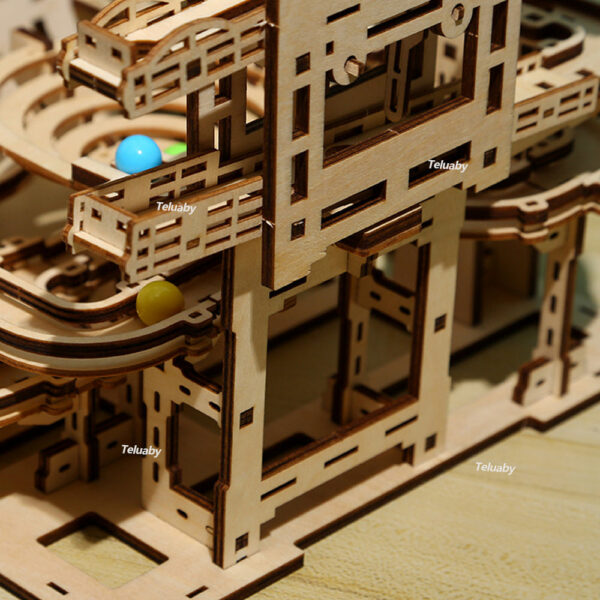 3d Wooden Puzzle Building Model Kits Marble Runs nical Puzzles Selssembly Toy STEAM Educational Toys for Kids Adult Gift