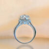 Real 2ct Moissanite Rings Sterling Sier Excellent Round Cut Pass Test Diamond Band Wedding Anniversary Ring Jewelry Gift