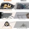 e6ef4ce80432a1db WADEO 7200W Windproof Camping Stove, Camping Gas Stove with Piezo Ignition and Butane Adapter, Portable Camp Stove Burner for Outdoor Backpacking Hiking and Picnic