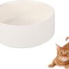 e6fc205b1cb696dd Cat Food Water Bowl Set - Raised Cat Bowls with Non Slip Stand - Elevated Puppy Bowls for Small Dogs - Double Ceramic Cat Feeding Bowls with Splash Proof Guard - Tall Cat Dishes - 2 x 480 ML - 16.2 OZ
