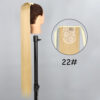 e70c755469186369 34inches Synthetic Ponytail Hair Extension Clip in Fake Wig Hairpiece Blonde Wrap Around Pigtail Long Smooth Overhead Pony Tail