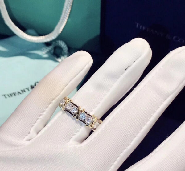 Cross 10K Gold 4mm Lab Diamond Ring sterling sier Engagement Wedding band Rings for Women men Party Dropshipping Jewelry