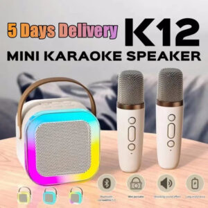 e71bf12324b0c9b6 Bluetooth K12 Karaoke Machine Portable 5.3 PA Speaker System with 1-2 Wireless Microphones Home Family Singing Children's Gifts